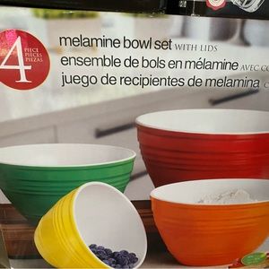 Melamine Bowl Set with lids